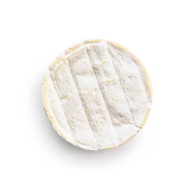 Krem Peynirli Beyaz Küf Fransız Peyniri Beyaz Arka Planda Izole — Stok fotoğraf