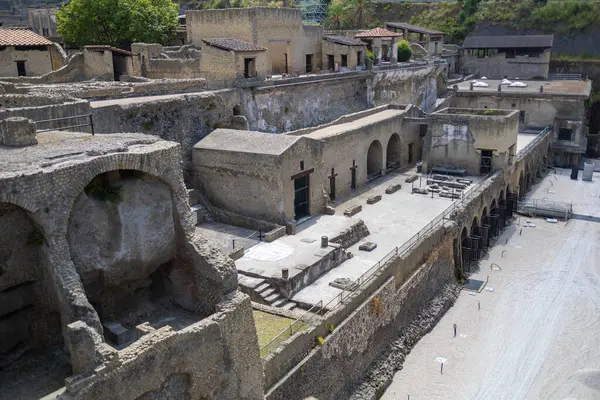 Parque Arqueológico Ercolano Ruinas Una Antigua Ciudad Destruida Por Erupción — Foto de Stock