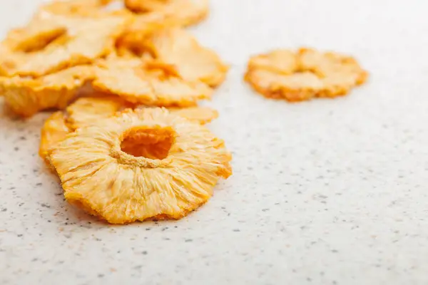 Dried Pineapple Rings Kitchen Table — Stock Photo, Image