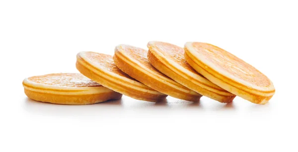 Leckere Süße Pfannkuchen Isoliert Auf Dem Weißen Hintergrund — Stockfoto