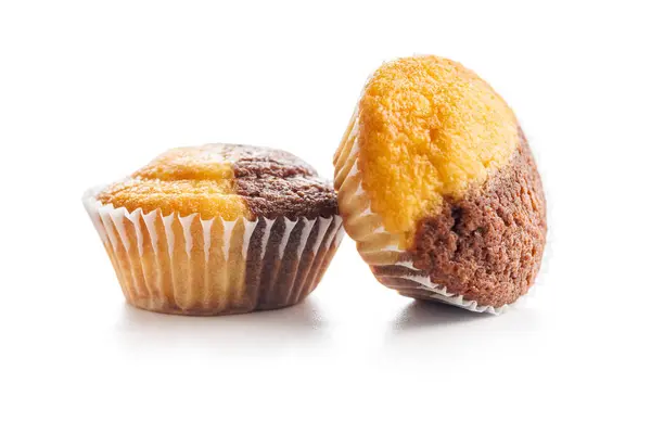 Primer Plano Muffins Aislado Sobre Fondo Blanco —  Fotos de Stock