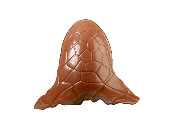 Chocolate Huevo Pascua Derretimiento Aislado Sobre Fondo Blanco —  Fotos de Stock