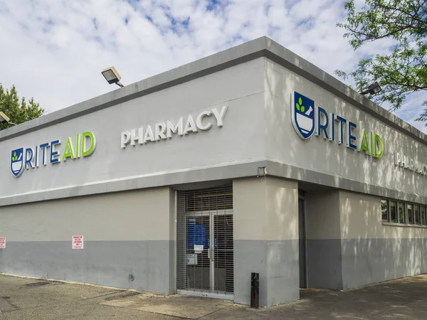Brooklyn August 2023 Exterior Rite Aid Pharmacy Building Logo Rite Stock Picture