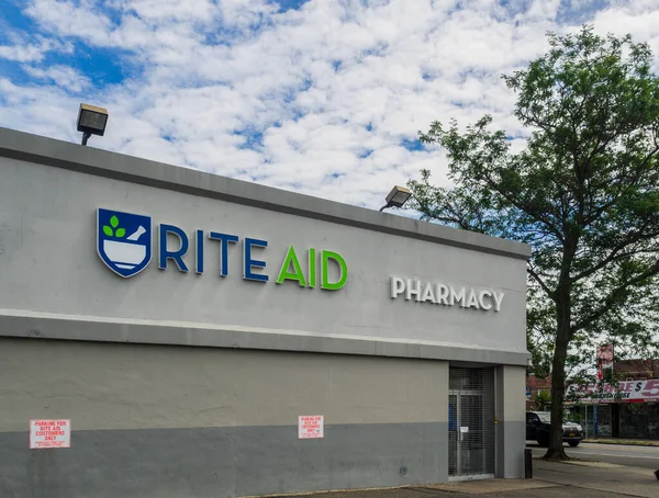 Brooklyn August 2023 Exterior Rite Aid Pharmacy Building Logo Rite Royalty Free Stock Images
