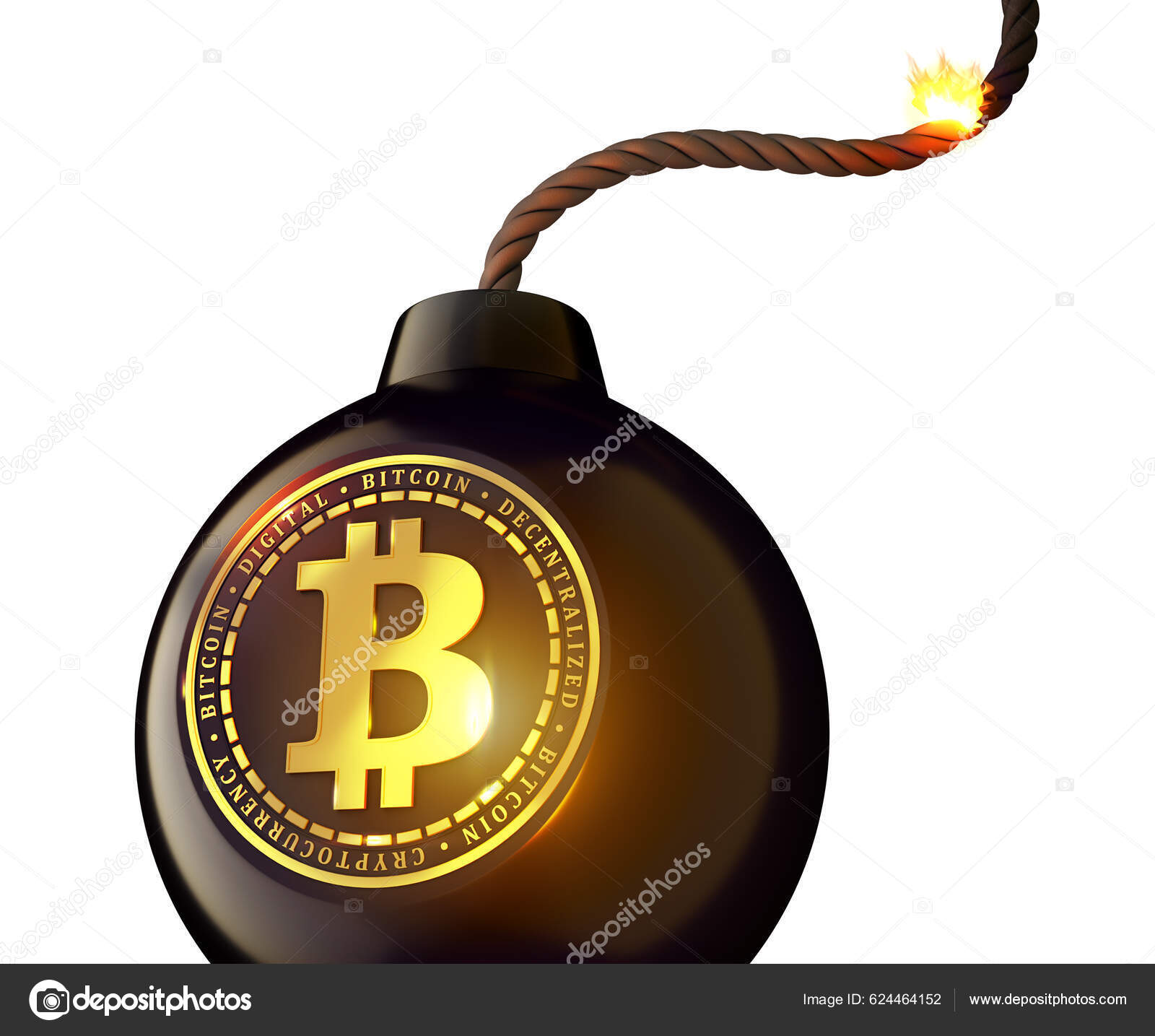 What Happen Bitcoin Next Days Btc Black Gold Fired Bomb — Stock Editorial  Photo © vlastas #624464152