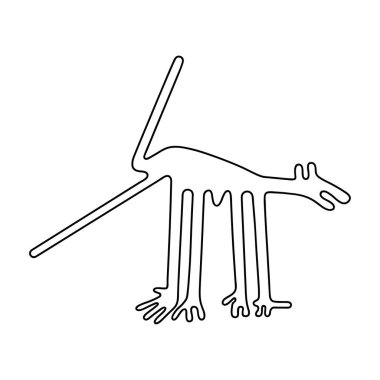 Nazca 'dan gelen köpeğin Geoglyph' i, Nazca Çizgileri, Nazca Çölü, Peru