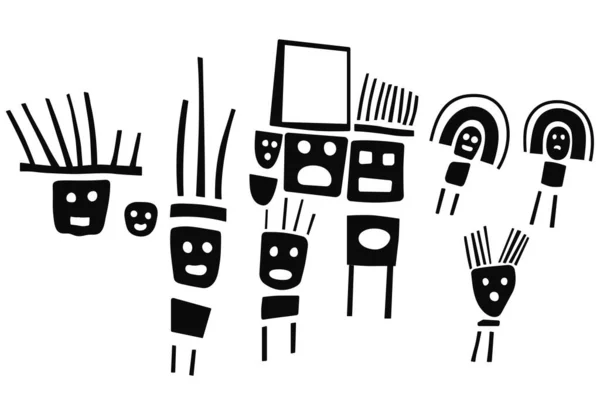 Géoglyphes Des Figures Palpa Les Lignes Palpa Pérou — Image vectorielle