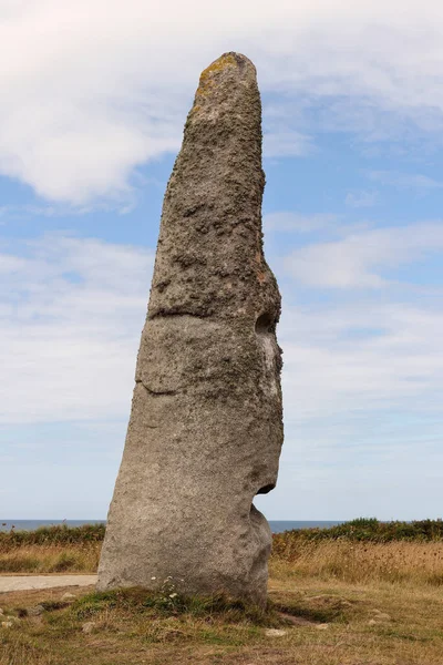 Menhir Cam Louis Megalityczny Pomnik Plouescat Bretanii Francja — Zdjęcie stockowe