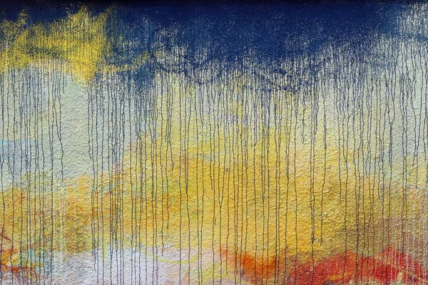 Giorno Pioggia Dipingere Esecuzione Lungo Sfondo Colorato — Foto Stock