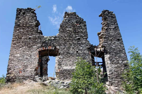 Les Ruines Château Andelska Hora Château Angel Mountain Région Karlovy — Photo