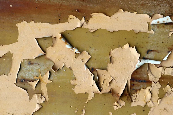 Detail Peeling Paint Slices Iron Surfac — Stock Photo, Image