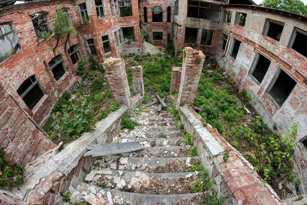 Ruiny Opuszczonej Fabryki Palmy Eliasa Kamenicky Senov Czechy — Zdjęcie stockowe