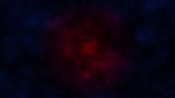 Розширення Хмари Червоної Матерії Темно Синьому Фоні — стокове відео