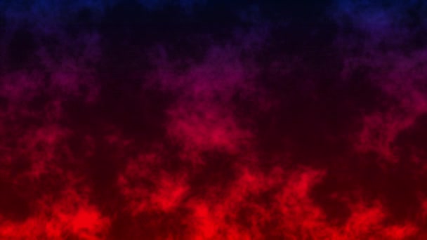 Feuer Rote Materie Auf Dunkelblauem Hintergrund Abstrakte Animation — Stockvideo