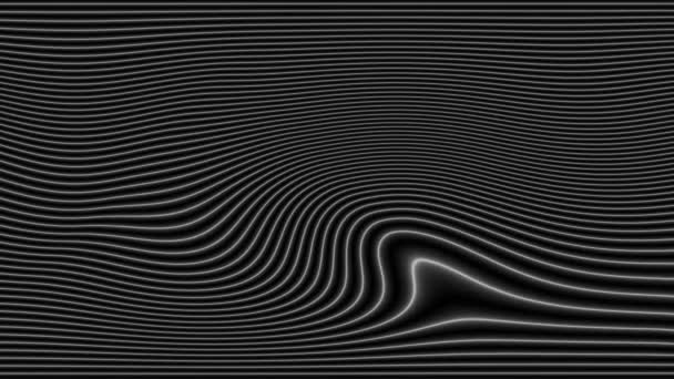 Волнистые Линии Турбулентном Движении Абстрактный Рисунок Вихревых Линий Бесшовной Петле — стоковое видео