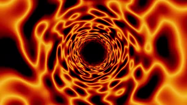 Endless Rotating Tunnel Black Hole Center — Stock Video