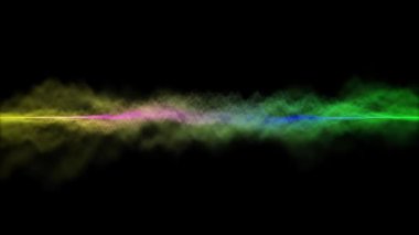 Renkli parçacık dalgaları duman, bulut ya da sis gibi görünür, 4K kusursuz döngü görüntüsü