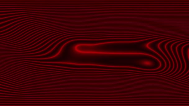 乱流の動きの波長線 シームレスなループの渦巻線の抽象的なパターン — ストック動画