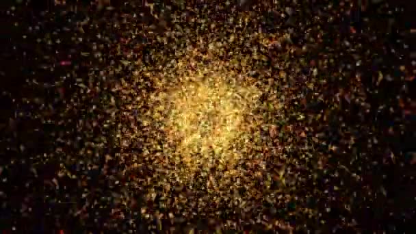 飞行发光粒子 抽象背景 4K分辨率 无缝回路 — 图库视频影像