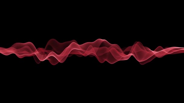 Abstract Oscillating Waves Audio Waveform Futuristic Wave Visualization Resolution Seamless — стокове відео