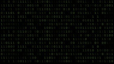 İkili kod, birlerden ve sıfırlardan soyut arkaplan