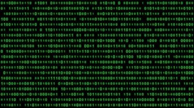 Karakterlerin boyutunu değiştirmek için ikili kod, soyut 4K video, pürüzsüz döngü