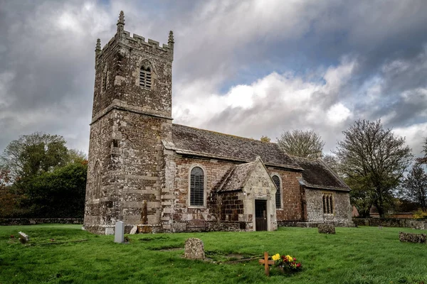 Kościół Najświętszej Marii Panny Miejscowości Almer Dorset Anglia Pochodzący Wieku — Zdjęcie stockowe