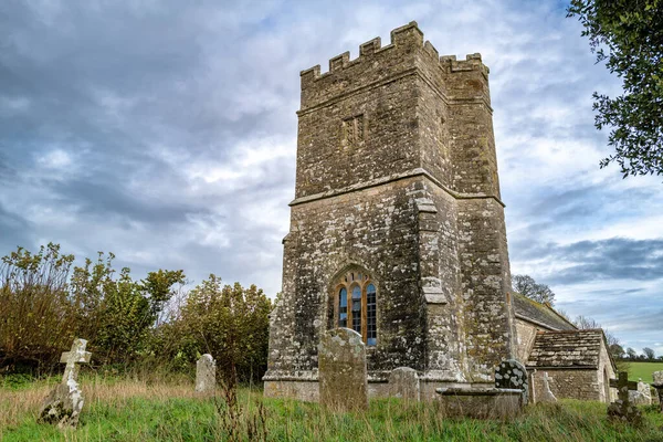Kościół Whitcombe Parafii Whitcombe Dorset Anglia Pochodzący Wieku Ten Średniowieczny — Zdjęcie stockowe