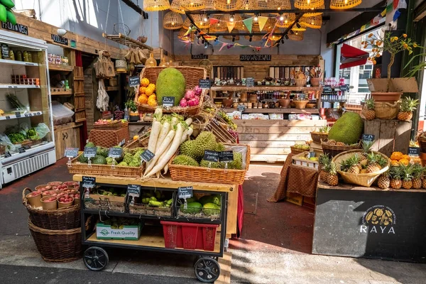 London June 2023 Healthy Eating Market Stall Borough Market Southwark — Stock Photo, Image