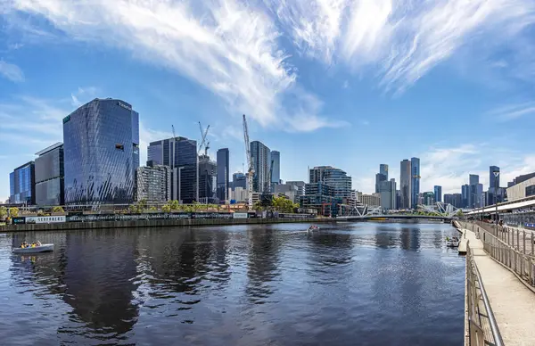 Melbourne Australia Gennaio 2023 Panorama Del Fiume Yarra Con Seafarers — Foto Stock
