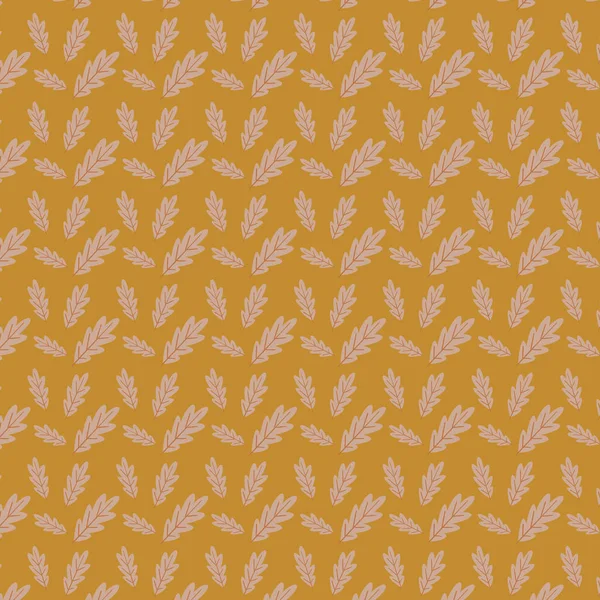 可愛い抽象的なシームレスパターン 手描きの葉の質感の背景 ベクターシームレス壁紙 — ストックベクタ