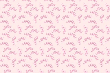 Pastel renklerde el çizimi yaylarla sevimli, pürüzsüz desen kumaş, ambalaj kağıdı, kreş ve kırtasarım için kız işi karalama arkaplanı.