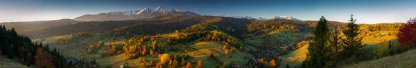 Panorama Belianske Tatras Sunrise Slovakia — Stock Photo, Image