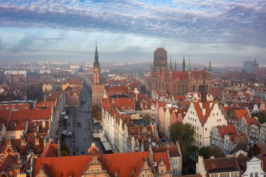 Gdansk Ana Kasabası Sonbaharda, Polonya