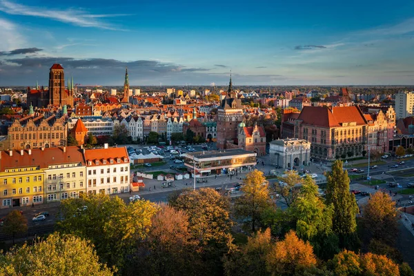 Головне Місто Гданськ Восени Польща — стокове фото