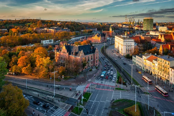 Κύρια Πόλη Του Γκντανσκ Φθινόπωρο Πολωνία — Φωτογραφία Αρχείου
