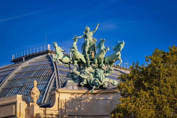 Détails Architecturaux Grand Palais Des Champs Élysées Paris France — Photo