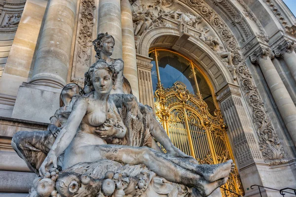 Szczegóły Architektoniczne Grand Palais Des Champs Elysees Paryżu Francja — Zdjęcie stockowe