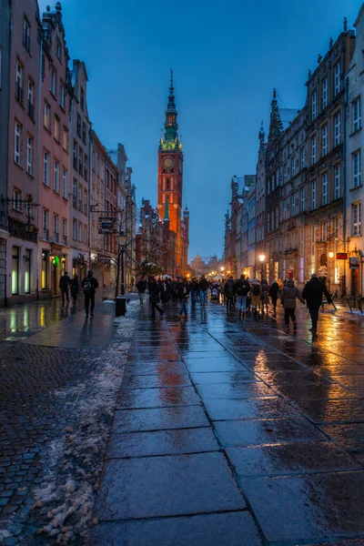 Gdansk Polonya Kasım 2022 Gdansk Polonya Daki Güzel Long Market — Stok fotoğraf