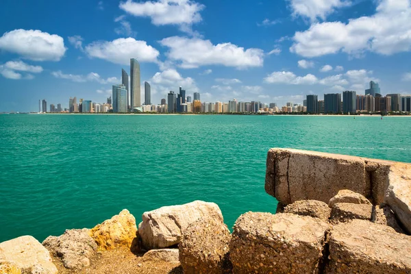Stadsgezicht Van Abu Dhabi Perzische Golf Verenigde Arabische Emiraten — Stockfoto