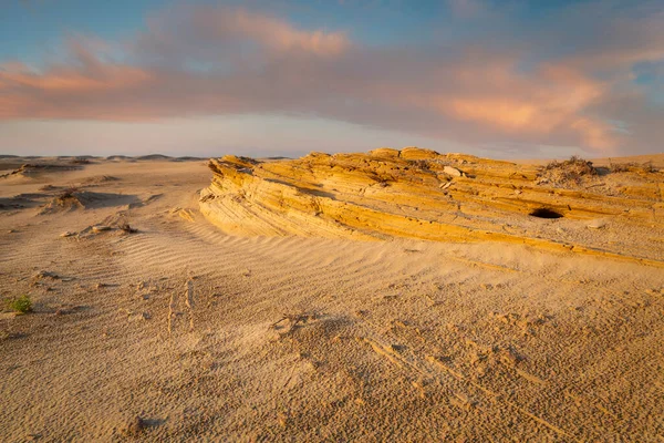 Desierto Arena Cerca Abu Dhabi Emiratos Árabes Unidos — Foto de Stock