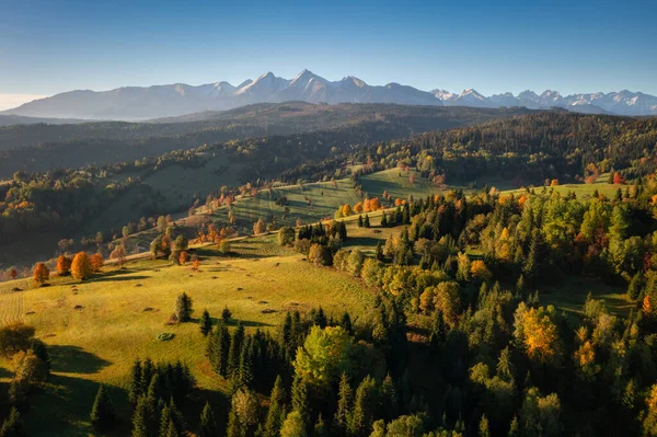 Herbstliche Landschaft Unter Der Tatra Lapszanka Polen — Stockfoto