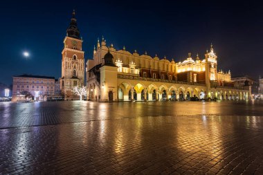 Old town of Krakow with amazing architecture at dawn, Poland.