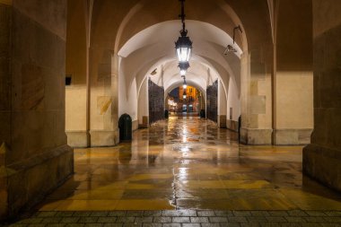 Old town of Krakow with amazing architecture at dawn, Poland.
