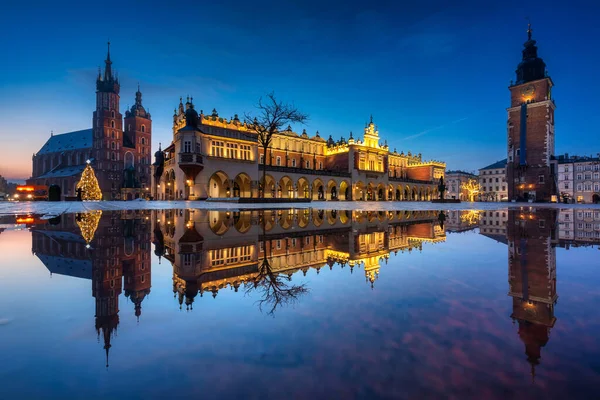 Old Town Krakow Amazing Architecture Dawn Poland — Zdjęcie stockowe