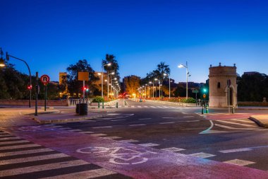 Beautiful Pont de les Flors bridge with flowers in Valencia, Spain
