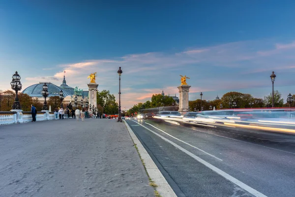 París Francia Septiembre 2022 Hermoso Puente Alexandre Iii Sobre Sena — Foto de Stock