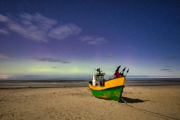 stock image Aurora over the Baltic Sea in Poland, Jantar