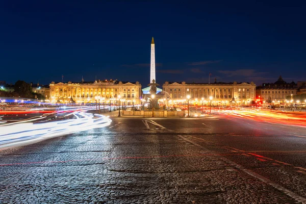 stock image Place de la Concorde at dusk, Paris. France