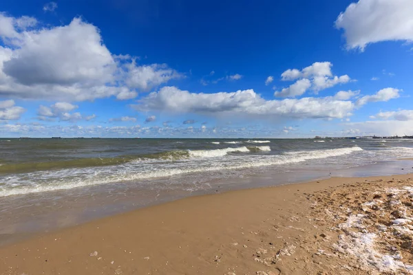 Playa Del Mar Báltico Gdansk Día Soleado Polonia — Foto de Stock